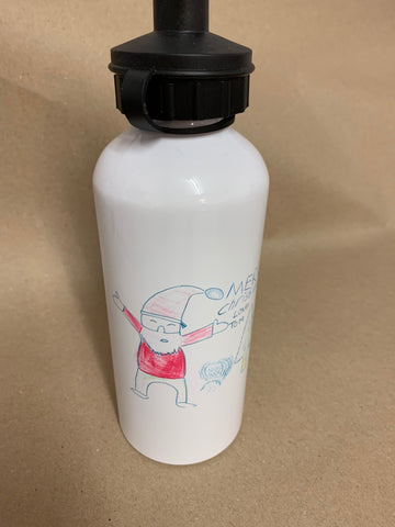 Personalised Water Bottles with Child's Drawing School or Nursery Christmas Fundraiser