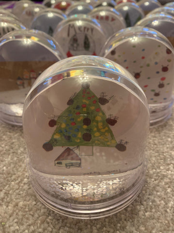 Personalised Snow Globe with Child's Drawing School & Nursery Christmas Fundraiser