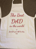 FD16 - The Best Dad in the World on Fend for Yourself Sunday Personalised Apron