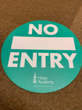 Branded or Unbranded No Entry Floor Safety Stickers