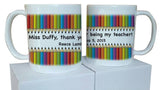TG07 - Teachers Coloured Pencils Personalised Gifts Mug & White Gift Box