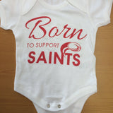 WWS04 - Born To Support Saints Baby Bib, example for St Helens RLFC - COYS