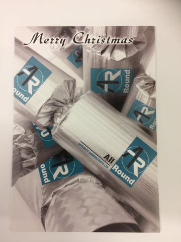 Christmas Cards for Business or Home with Personalised or Branded Silver Crackers