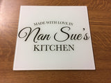 Made with Love for Nan, Nana or any Family Member Glass Chopping Boards, Placemats & Coasters