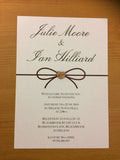 WD12 -Personalised Wedding Bow Themed Invitations