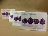 Christmas Cards for Business or Home with Personalised Reflecting Baubles