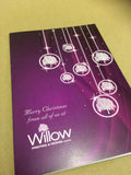 Christmas Cards for Business or Home with Diamond Bauble with Logo & Message