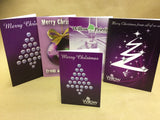 Christmas Cards for Business or Home with Diamonds to Create the Sparkly Tree