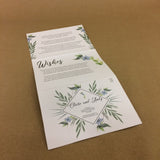 WD15 - Personalised Wedding Flowers Themed Invitations