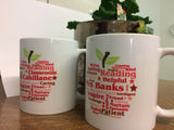 TG03 - Teachers Gifts Apple Word Art Mug & White Gift Box