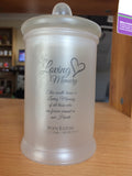 Personalised In Loving Memory Frosted Glass Jar