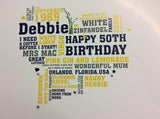 MO11 - Heart Shaped Personalised Word Art Canvas