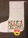 Personalised Santa Stocking with Child's Drawing School or Nursery Christmas Fundraiser