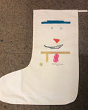 Personalised Santa Stocking with Child's Drawing School or Nursery Christmas Fundraiser