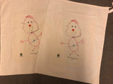 Personalised Santa Sack with Child's Drawing School or Nursery Christmas Fundraiser