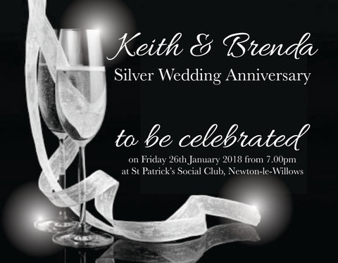 INV015 - Black Silver Champagne Invite - Birthdays - Parties - Wedding - Anniversary