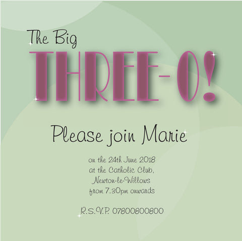 INV026 - The Big Invite - Birthday Party, Milestone