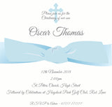INV033 - Bow Design, Birth Announcement, Christening, God Parent Invite
