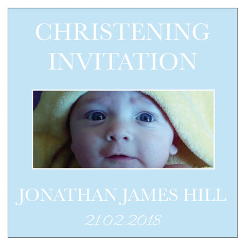 INV035 - Baby Image Design, Birth Announcement, Birthday, Christening, God Parent Invite