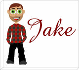 VA15 - Jake Character Valentine's Personalised Canvas Print