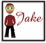VA15 - Jake Character Valentine's Personalised Canvas Print