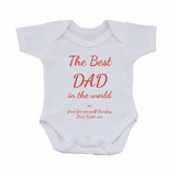 FD16 - The Best Dad in the World on Fend for Yourself Sunday Personalised Baby Vest