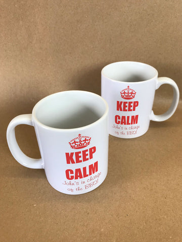 FD15 - Keep Calm in Charge of the BBQ Mug & White Gift Box