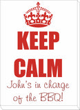 FD15 - Keep Calm in Charge of the BBQ Personalised Print