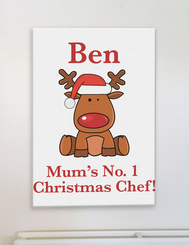 CA03 - Christmas Personalised Cooking Personalised Canvas Print