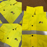 Promotional Branded Company Hi Vis Bomber Jacket, personalised with company details