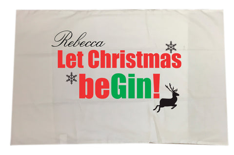CA17 - Let Christmas be-Gin White Pillow Case Cover