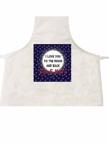 VA11 - I Love You to the Moon and Back (Names) Personalised Apron