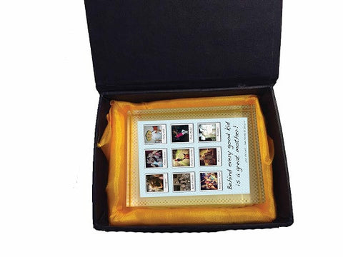MD01 - Behind Every Good Kid Personalised Crystal Block with Presentation Gift Box