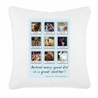 Behind Every Good Kid Personalised Your Photos Cushion Cover