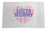 MO16 - Heart Shaped (Child's Name) Mummy Personalised Pillow Case Cover