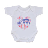MO16 - Heart Shaped (Child's Name) Mummy Personalised Baby Vest