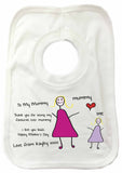 MO01 - Child's Message & Drawing Personalised Baby Bib