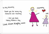 MO01 - Child's Message & Drawing Personalised Print