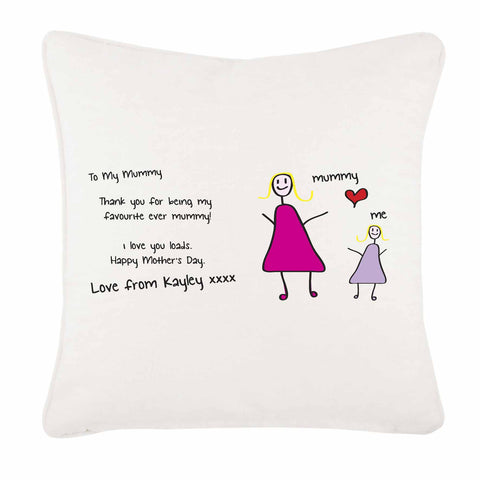 Child's Message & Drawing Personalised Cushion Cover