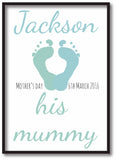 MO02 - Foot Prints Personalised Print