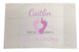 MO02 - Foot Prints Personalised White Pillow Case Cover