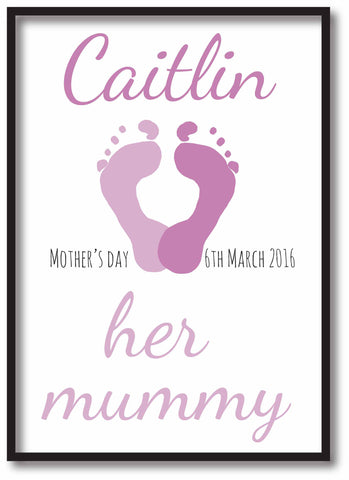 MO02 - Foot Prints Personalised Print