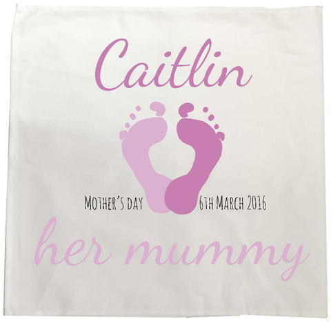 MO02 - Foot Prints Personalised Tea Towel