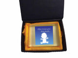 MO03 - Loves You This Much Personalised Crystal Block with Presentation Gift Box