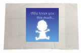 MO03 - Loves You This Much Personalised White Pillow Case Cover