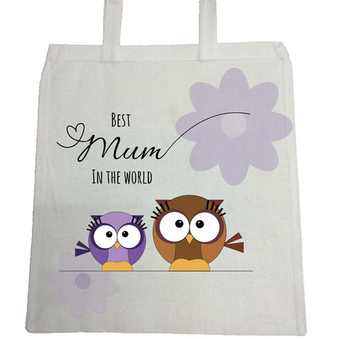 MO05 - Owl Mother's Day Personalised Canvas Bag for Life