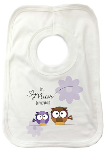 MO05 - Owl Mother's Day Personalised Baby Bib