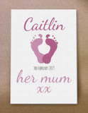 Personalised Your Child's or Babies Footprints made into a Beautiful Unique Canvas Print
