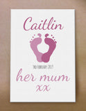 Personalised Your Child's or Babies Footprints made into a Beautiful Unique Canvas Print