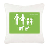 Family Name and Figures Personalised Cushion Cover